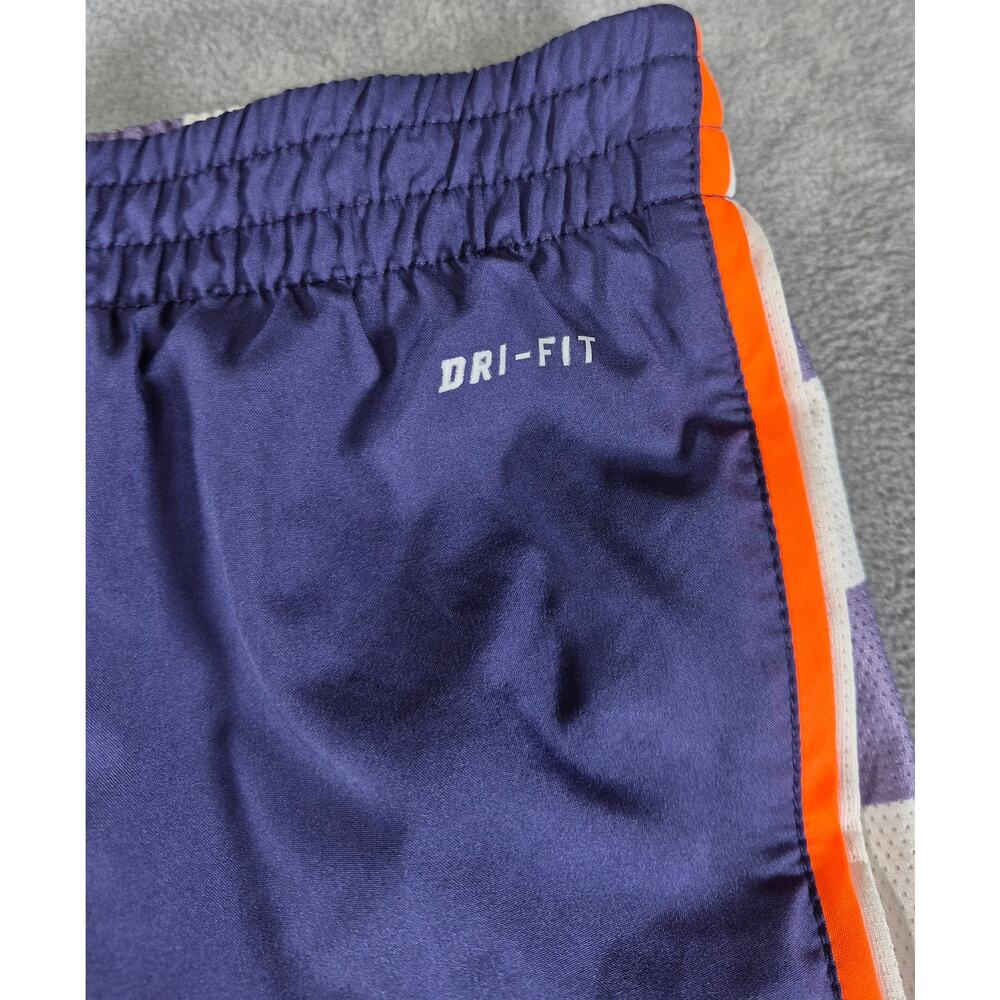 Nike Womens Dri-FIT Running Shorts Purple Orange Trim Size L Athletic - Picture 3 of 9